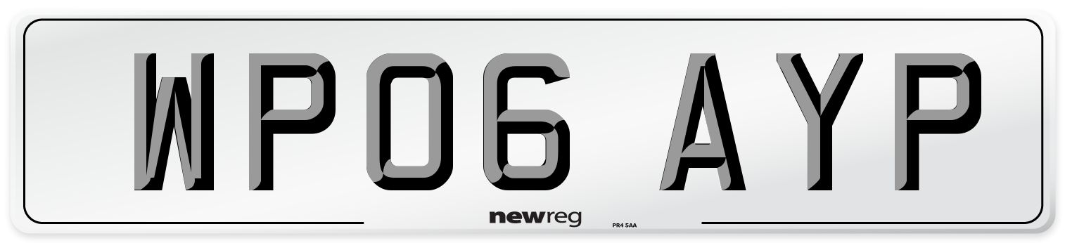 WP06 AYP Number Plate from New Reg